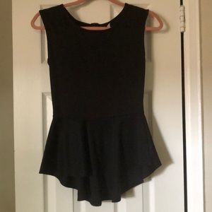 Black peplum top